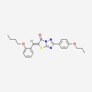 (5Z)-5-(2-butoxybenzylidene)-2-(4-propoxyphenyl)[1,3]thiazolo[3,2-b][1,2,4]triazol-6(5H)-one