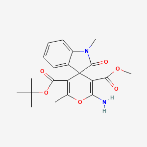 5'-Tert-butyl 3'-methyl 2'-amino-1,6'-dimethyl-2-oxo-1,2-dihydrospiro[indole-3,4'-pyran]-3',5'-dicarboxylate