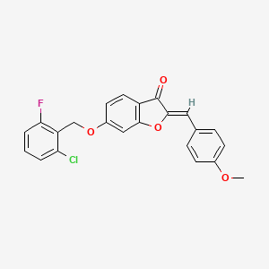 (2Z)-6-[(2-chloro-6-fluorobenzyl)oxy]-2-(4-methoxybenzylidene)-1-benzofuran-3(2H)-one