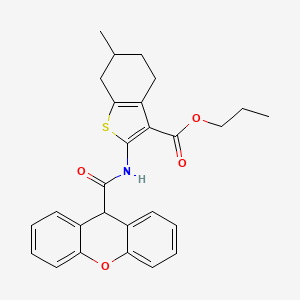 propyl 6-methyl-2-[(9H-xanthen-9-ylcarbonyl)amino]-4,5,6,7-tetrahydro-1-benzothiophene-3-carboxylate