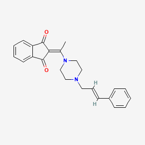 2-{1-[4-((E)-3-Phenyl-allyl)-piperazin-1-yl]-ethylidene}-indan-1,3-dione