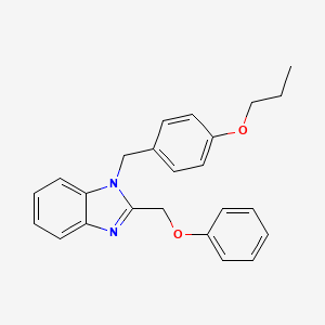 molecular formula C24H24N2O2 B11596639 1H-Benzoimidazole, 2-phenoxymethyl-1-(4-propoxybenzyl)- 