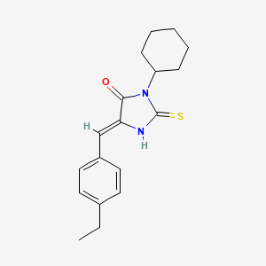 (5Z)-3-cyclohexyl-5-[(4-ethylphenyl)methylidene]-2-sulfanylideneimidazolidin-4-one