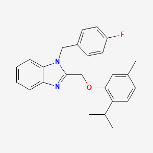 1-(4-fluorobenzyl)-2-{[5-methyl-2-(propan-2-yl)phenoxy]methyl}-1H-benzimidazole