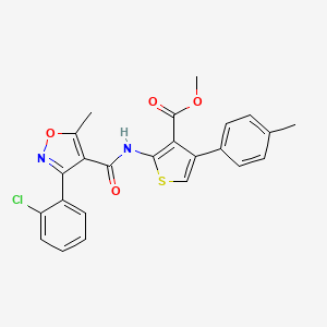 Methyl 2-({[3-(2-chlorophenyl)-5-methyl-1,2-oxazol-4-yl]carbonyl}amino)-4-(4-methylphenyl)thiophene-3-carboxylate