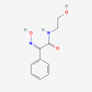 molecular formula C10H12N2O3 B11596733 (2Z)-N-(2-hydroxyethyl)-2-(hydroxyimino)-2-phenylethanamide 