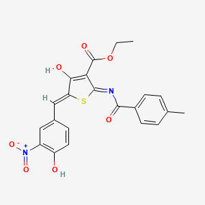 ethyl (5Z)-5-(4-hydroxy-3-nitrobenzylidene)-2-{[(4-methylphenyl)carbonyl]amino}-4-oxo-4,5-dihydrothiophene-3-carboxylate