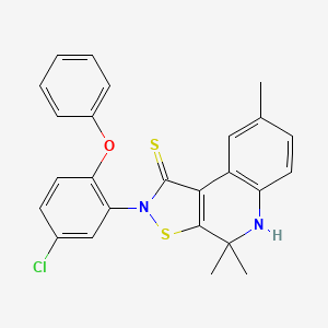 2-(5-chloro-2-phenoxyphenyl)-4,4,8-trimethyl-4,5-dihydroisothiazolo[5,4-c]quinoline-1(2H)-thione