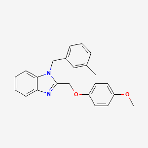 molecular formula C23H22N2O2 B11596807 2-[(4-methoxyphenoxy)methyl]-1-(3-methylbenzyl)-1H-benzimidazole 