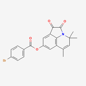 4,4,6-trimethyl-1,2-dioxo-1,2-dihydro-4H-pyrrolo[3,2,1-ij]quinolin-8-yl 4-bromobenzoate