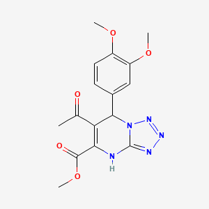 Methyl 6-acetyl-7-(3,4-dimethoxyphenyl)-4,7-dihydrotetrazolo[1,5-a]pyrimidine-5-carboxylate