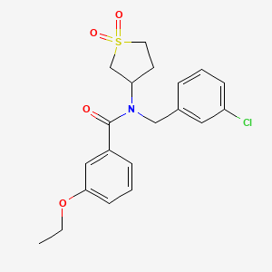 molecular formula C20H22ClNO4S B11596840 N-(3-chlorobenzyl)-N-(1,1-dioxidotetrahydrothiophen-3-yl)-3-ethoxybenzamide 