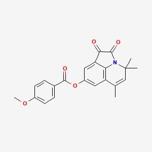 4,4,6-trimethyl-1,2-dioxo-1,2-dihydro-4H-pyrrolo[3,2,1-ij]quinolin-8-yl 4-methoxybenzoate