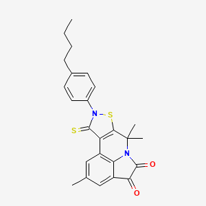 9-(4-butylphenyl)-2,7,7-trimethyl-10-thioxo-9,10-dihydro-7H-isothiazolo[5,4-c]pyrrolo[3,2,1-ij]quinoline-4,5-dione