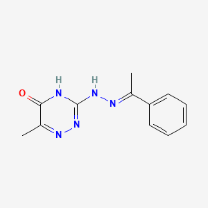 (1E)-1-phenylethanone (5-hydroxy-6-methyl-1,2,4-triazin-3-yl)hydrazone