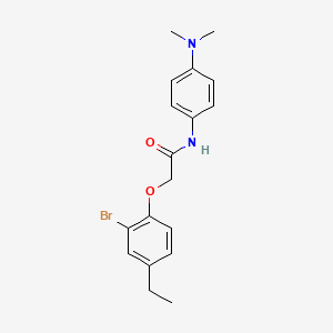 molecular formula C18H21BrN2O2 B11596884 2-(2-bromo-4-ethylphenoxy)-N-[4-(dimethylamino)phenyl]acetamide 