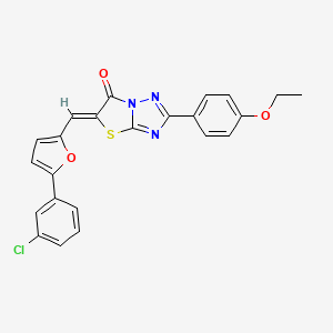 (5Z)-5-{[5-(3-chlorophenyl)furan-2-yl]methylidene}-2-(4-ethoxyphenyl)[1,3]thiazolo[3,2-b][1,2,4]triazol-6(5H)-one