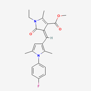 methyl (4Z)-1-ethyl-4-{[1-(4-fluorophenyl)-2,5-dimethyl-1H-pyrrol-3-yl]methylidene}-2-methyl-5-oxo-4,5-dihydro-1H-pyrrole-3-carboxylate