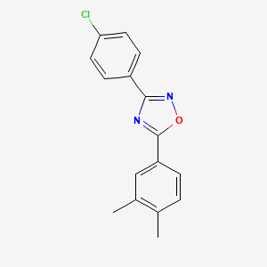 molecular formula C16H13ClN2O B11597025 3-(4-Chlorophenyl)-5-(3,4-dimethylphenyl)-1,2,4-oxadiazole 