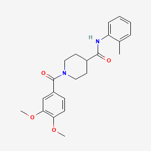 1-(3,4-dimethoxybenzoyl)-N-(2-methylphenyl)piperidine-4-carboxamide