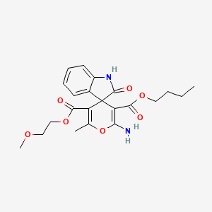 3'-Butyl 5'-(2-methoxyethyl) 2'-amino-6'-methyl-2-oxo-1,2-dihydrospiro[indole-3,4'-pyran]-3',5'-dicarboxylate