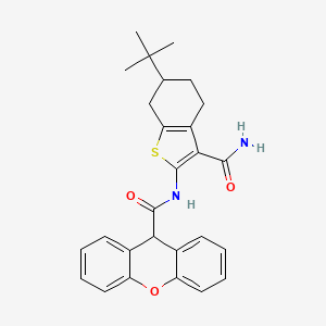 N-(6-tert-butyl-3-carbamoyl-4,5,6,7-tetrahydro-1-benzothiophen-2-yl)-9H-xanthene-9-carboxamide