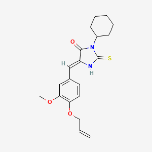 (5Z)-3-cyclohexyl-5-[3-methoxy-4-(prop-2-en-1-yloxy)benzylidene]-2-thioxoimidazolidin-4-one