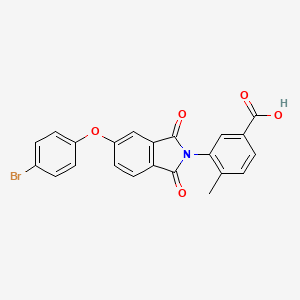 3-[5-(4-bromophenoxy)-1,3-dioxo-1,3-dihydro-2H-isoindol-2-yl]-4-methylbenzoic acid