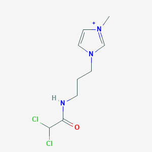 molecular formula C9H14Cl2N3O+ B11597162 1-{3-[(dichloroacetyl)amino]propyl}-3-methyl-1H-imidazol-3-ium 