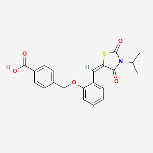 4-({2-[(E)-(3-isopropyl-2,4-dioxo-1,3-thiazolidin-5-ylidene)methyl]phenoxy}methyl)benzoic acid