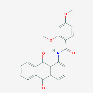 molecular formula C23H17NO5 B11597211 N-(9,10-dioxo-9,10-dihydroanthracen-1-yl)-2,4-dimethoxybenzamide 