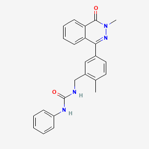 molecular formula C24H22N4O2 B11597212 1-[2-Methyl-5-(3-methyl-4-oxo-3,4-dihydrophthalazin-1-yl)benzyl]-3-phenylurea 