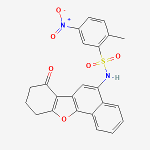 2-methyl-5-nitro-N-(7-oxo-7,8,9,10-tetrahydrobenzo[b]naphtho[2,1-d]furan-5-yl)benzenesulfonamide