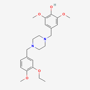 4-{[4-(3-Ethoxy-4-methoxybenzyl)piperazin-1-yl]methyl}-2,6-dimethoxyphenol