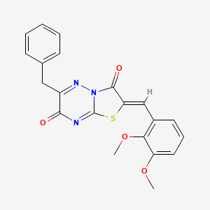 (2Z)-6-benzyl-2-(2,3-dimethoxybenzylidene)-7H-[1,3]thiazolo[3,2-b][1,2,4]triazine-3,7(2H)-dione