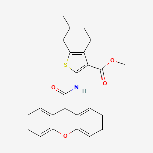 methyl 6-methyl-2-[(9H-xanthen-9-ylcarbonyl)amino]-4,5,6,7-tetrahydro-1-benzothiophene-3-carboxylate