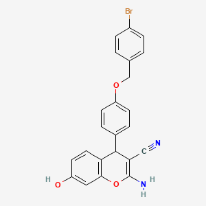 2-amino-4-{4-[(4-bromobenzyl)oxy]phenyl}-7-hydroxy-4H-chromene-3-carbonitrile