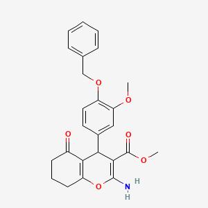 methyl 2-amino-4-[4-(benzyloxy)-3-methoxyphenyl]-5-oxo-5,6,7,8-tetrahydro-4H-chromene-3-carboxylate