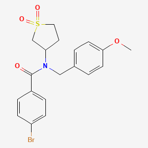 molecular formula C19H20BrNO4S B11597359 4-bromo-N-(1,1-dioxidotetrahydrothiophen-3-yl)-N-(4-methoxybenzyl)benzamide 