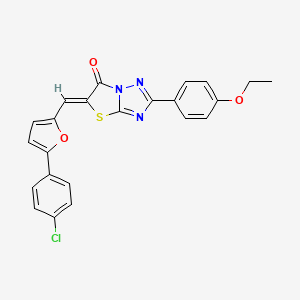 (5Z)-5-{[5-(4-chlorophenyl)furan-2-yl]methylidene}-2-(4-ethoxyphenyl)[1,3]thiazolo[3,2-b][1,2,4]triazol-6(5H)-one