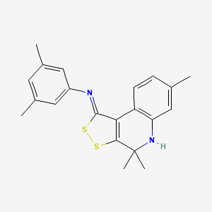 3,5-dimethyl-N-[(1Z)-4,4,7-trimethyl-4,5-dihydro-1H-[1,2]dithiolo[3,4-c]quinolin-1-ylidene]aniline