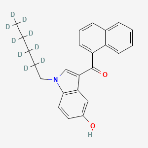 molecular formula C24H14D9NO2 B1159756 JWH 018 5-羟基吲哚代谢物-d9 