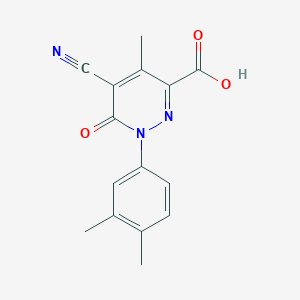 5-Cyano-1-(3,4-dimethylphenyl)-4-methyl-6-oxopyridazine-3-carboxylic acid