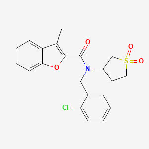 N-(2-chlorobenzyl)-N-(1,1-dioxidotetrahydrothiophen-3-yl)-3-methyl-1-benzofuran-2-carboxamide