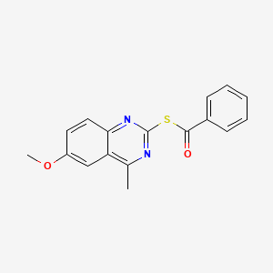 S-(6-methoxy-4-methylquinazolin-2-yl) benzenecarbothioate