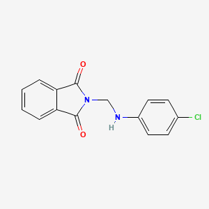 molecular formula C15H11ClN2O2 B11597623 2-(((4-Chlorophenyl)amino)methyl)isoindoline-1,3-dione CAS No. 6290-73-9