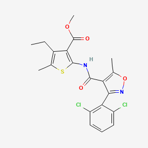 Methyl 2-({[3-(2,6-dichlorophenyl)-5-methyl-1,2-oxazol-4-yl]carbonyl}amino)-4-ethyl-5-methylthiophene-3-carboxylate