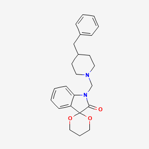 1'-[(4-benzylpiperidin-1-yl)methyl]spiro[1,3-dioxane-2,3'-indol]-2'(1'H)-one