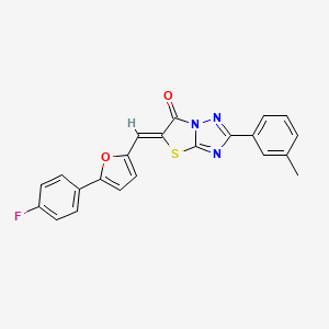 (5Z)-5-{[5-(4-fluorophenyl)furan-2-yl]methylidene}-2-(3-methylphenyl)[1,3]thiazolo[3,2-b][1,2,4]triazol-6(5H)-one