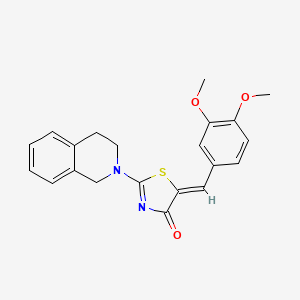 (5Z)-2-(3,4-dihydroisoquinolin-2(1H)-yl)-5-(3,4-dimethoxybenzylidene)-1,3-thiazol-4(5H)-one